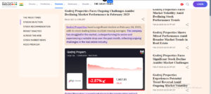 Godrej Properties Share falling