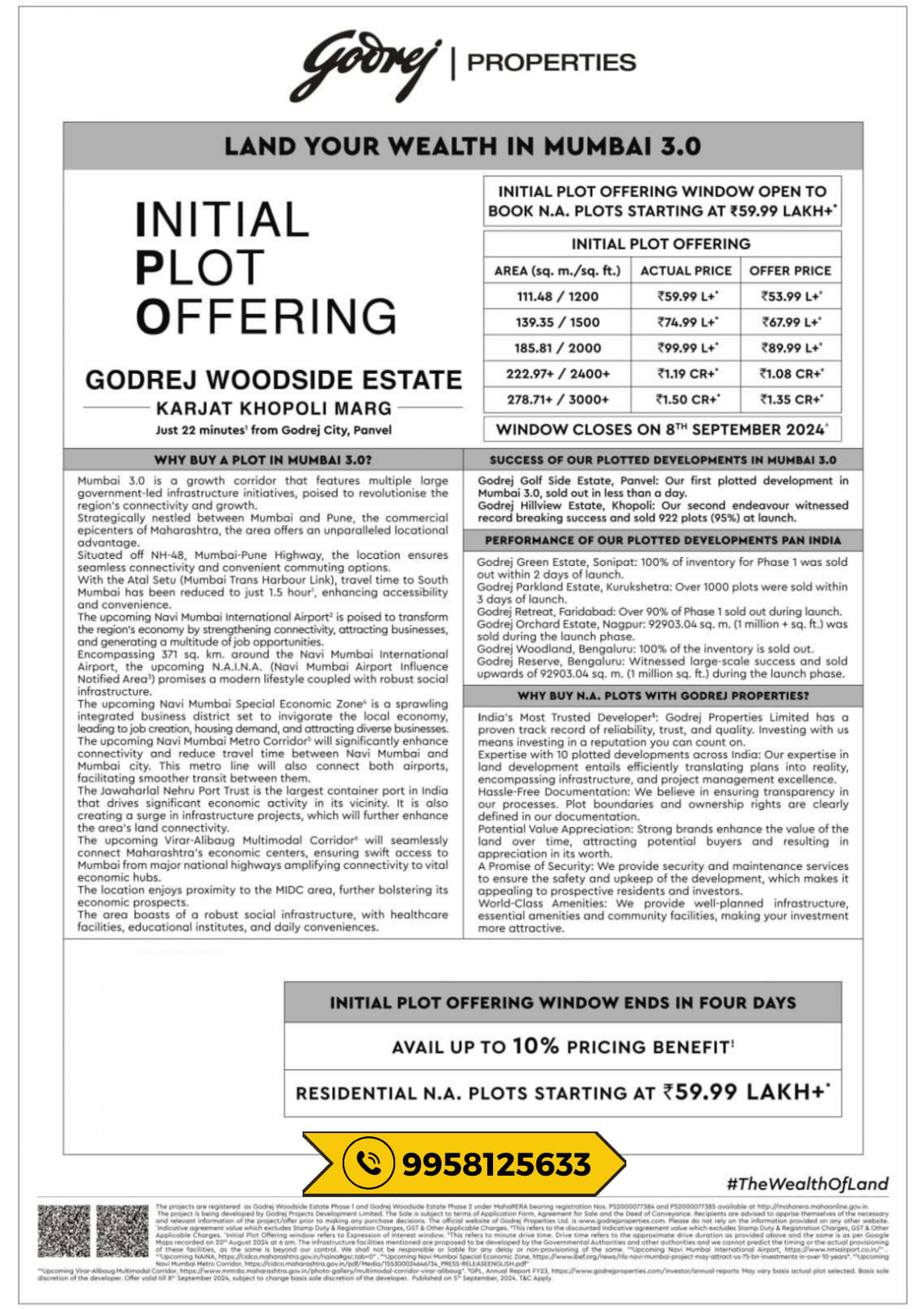 Godrej Woodside Estate Payment Plan